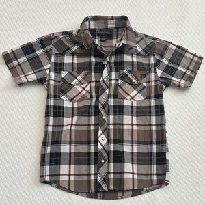Giorgio Brutini Brown Plaid Button Down Shirt